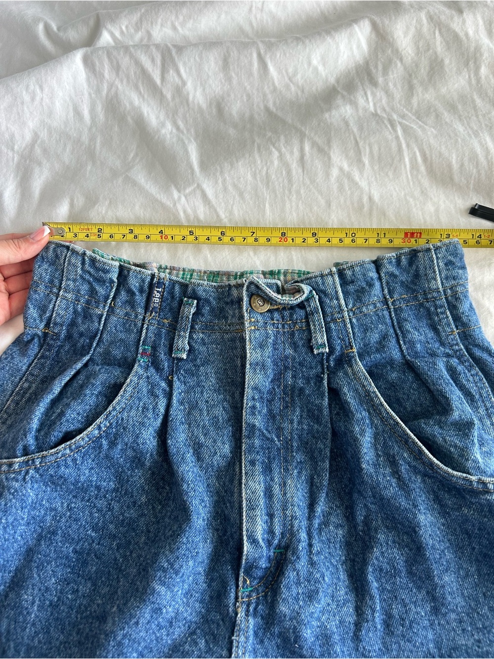 Lee Vintage High-Waist Blue Women's Paperbag Jeans - Picture 11 of 13